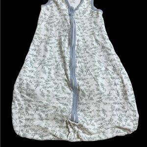 Mosebears Baby Sleep Sack with Blue Trim